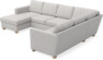 Friday - Hörnsoffa, 3+2-sits med schäslong vänster - Grå
