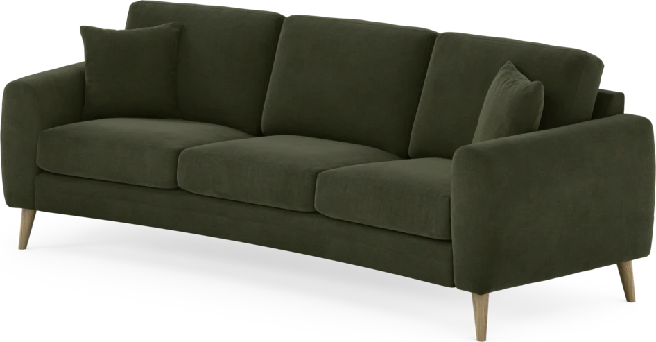 Eden - 3-sits soffa svängd - Grön