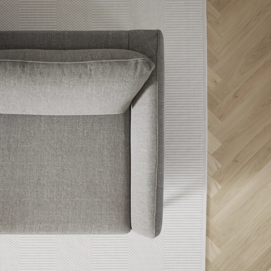 County - 3-sits soffa med divan vänster - Grå