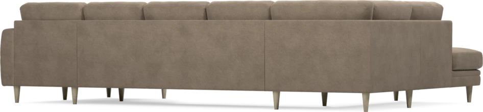 Eden - 3-sits soffa med divan vänster och schäslong höger - Brun