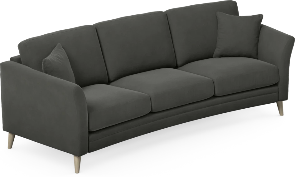 Eden - 3-sits soffa svängd - Grå
