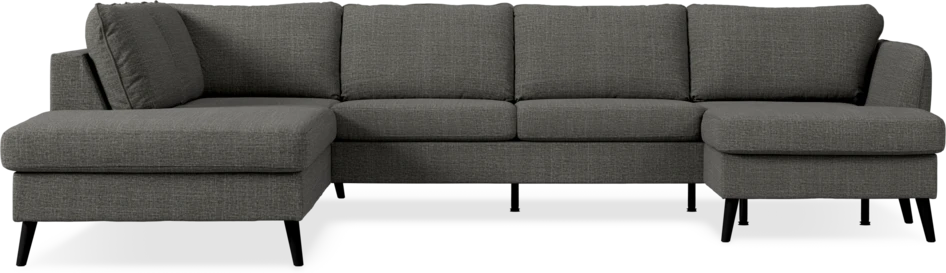 County - 3-sits soffa med divan vänster och schäslong höger - Grå