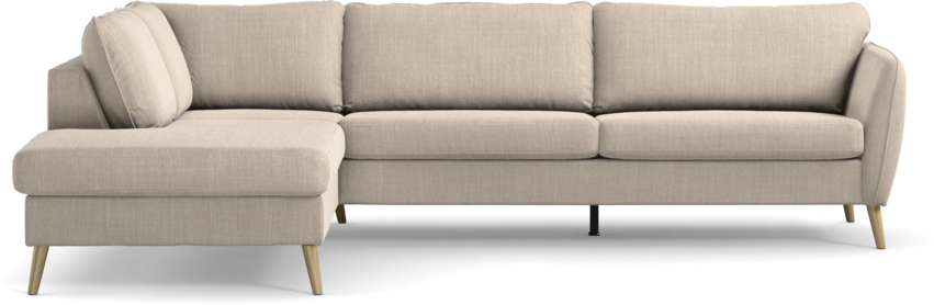 County - 2,5-sits soffa med divan vänster - Beige