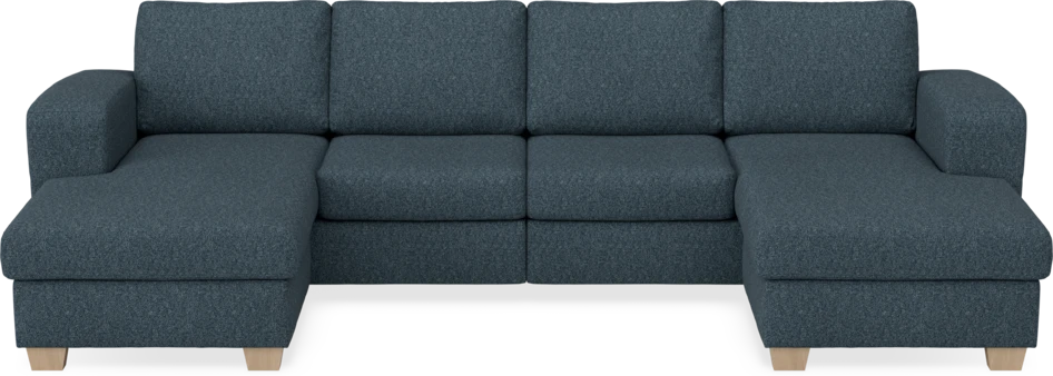 Friday - 2-sits soffa med två schäslonger - Blå