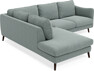 Madison - 2-sits soffa med divan vänster - Turkos
