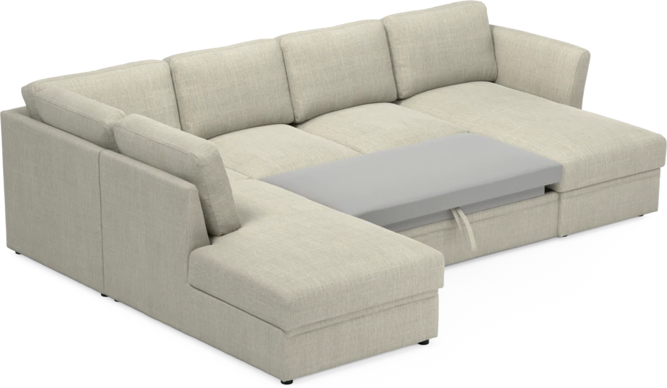 Öland - Bäddsoffa med divan vänster och schäslong höger - Beige