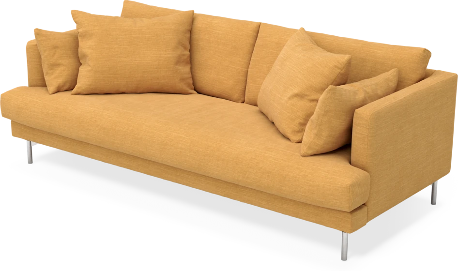 Harper - 3-sits soffa, hel dyna - Gul