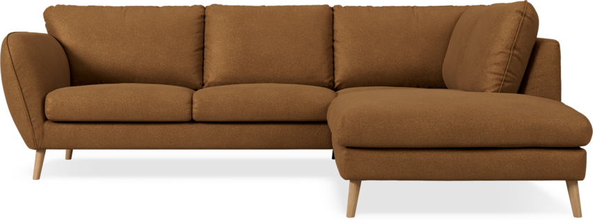 Madison - 2-sits soffa med divan höger - Brun