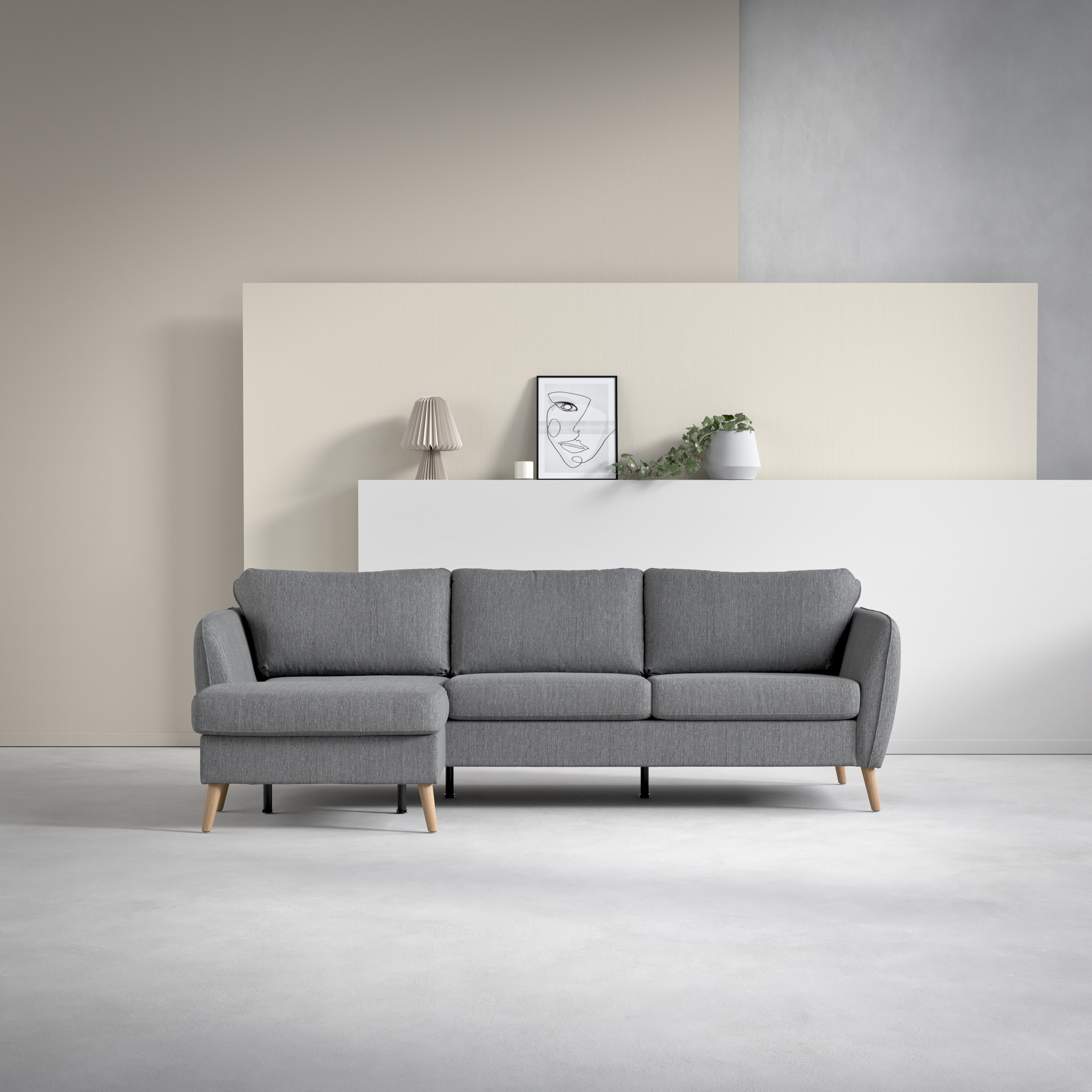 County - 3-sits soffa med flyttbar schäslong - inspiration