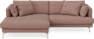 Harper - 4-sits med schäslong XL vänster - Rosa
