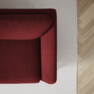 Madison Lux - 2-sits soffa med schäslong vänster och divan höger - Röd