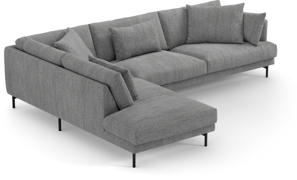 Harper - 3-sits soffa med divan vänster - Grå