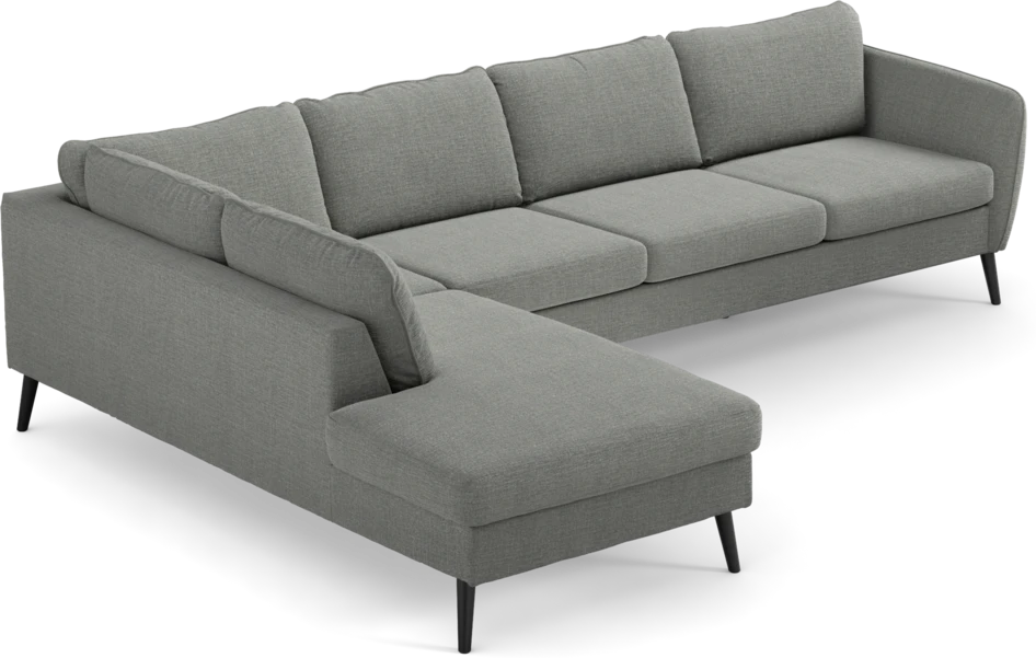 County - 3-sits soffa med divan vänster - Grå