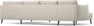 Madison Lux - 2-sits soffa med schäslong vänster och divan höger - Beige