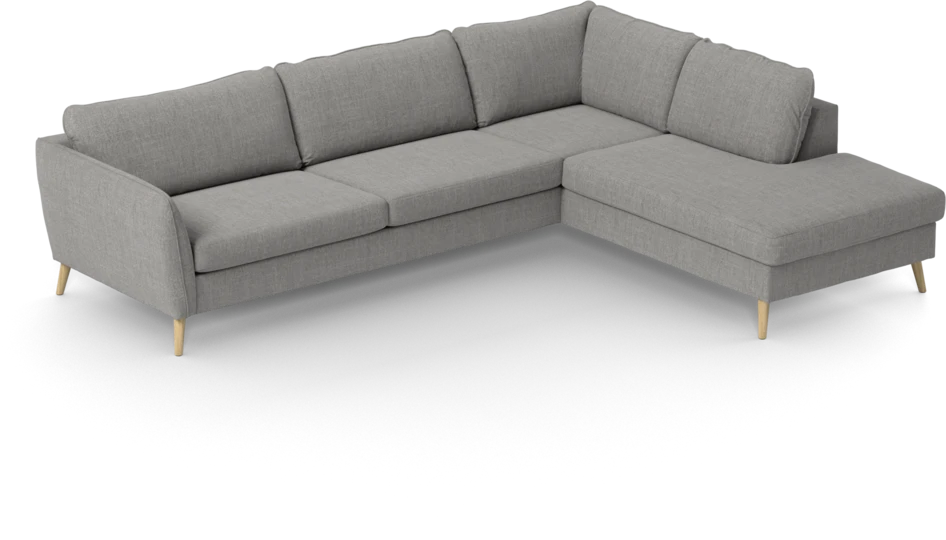 County - 2,5-sits soffa med divan höger - Grå
