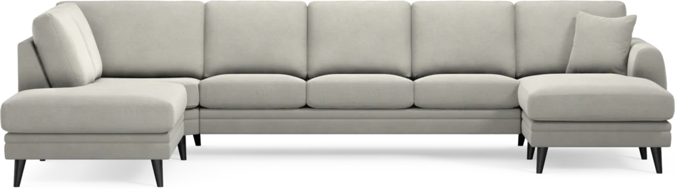 Eden - 3-sits soffa med divan vänster och schäslong höger - Grå
