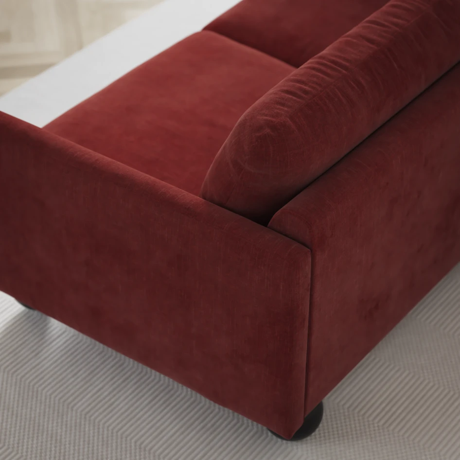 Madison - 2-sits soffa med divan vänster och schäslong höger - Rosa