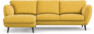 Madison Lux - 2-sits soffa med schäslong vänster - Gul