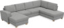 Friday - 3-sits soffa med schäslong vänster och divan höger - Grå