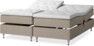 Delux Sense - Ställbar säng, dubbelsäng med bäddmadrass - Beige