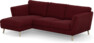Madison Lux - 2-sits soffa med schäslong vänster - Röd
