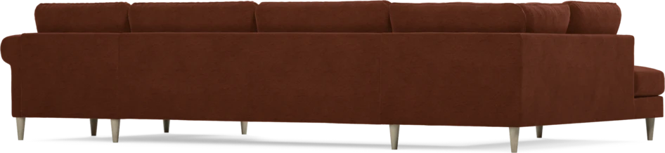 Bridge - 3-sits soffa med divan vänster och schäslong höger - Orange