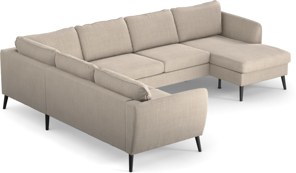 County - Hörnsoffa, 2+3-sits med schäslong höger - Beige