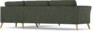 Bridge - Hörnsoffa, 3+2-sits - Grön