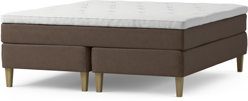 Delux Sense - Kontinentalsäng, dubbelsäng med bäddmadrass och sängben