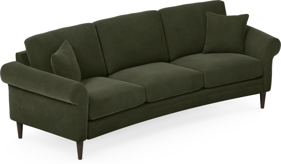 Eden - 3-sits soffa svängd - Grön
