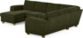 Friday - Hörnsoffa, 3+2-sits med schäslong vänster - Grön