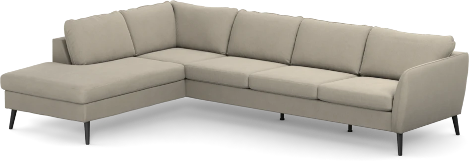 County - 3-sits soffa med divan vänster - Grå