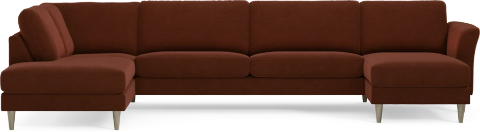 Bridge - 3-sits soffa med divan vänster och schäslong höger - Orange