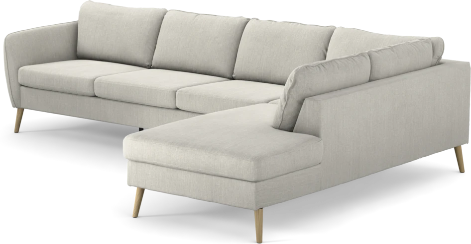 County - 3-sits soffa med divan höger - Grå