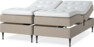 Delux Sense - Ställbar säng, dubbelsäng med bäddmadrass - Beige