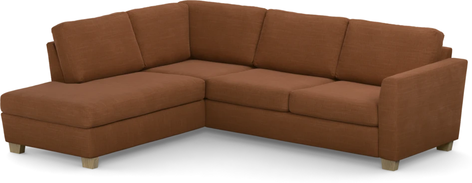 Friday - 2,5-sits soffa med divan vänster - Orange