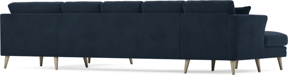 Eden - 3-sits soffa med schäslong vänster och divan höger - Blå