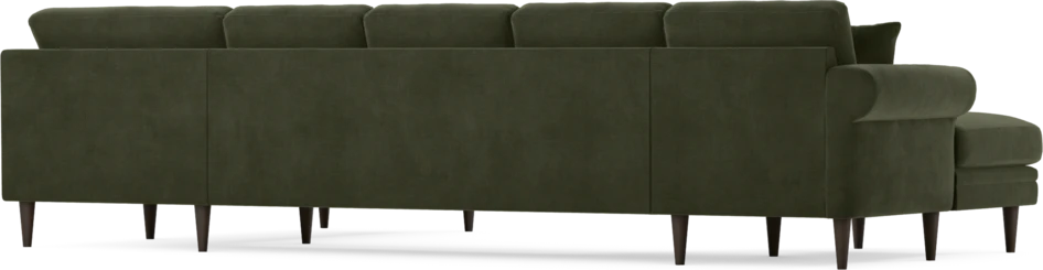 Eden - 3-sits soffa med schäslong vänster och divan höger - Grön
