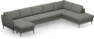 County - 4-sits soffa med schäslong vänster och divan höger - Grå