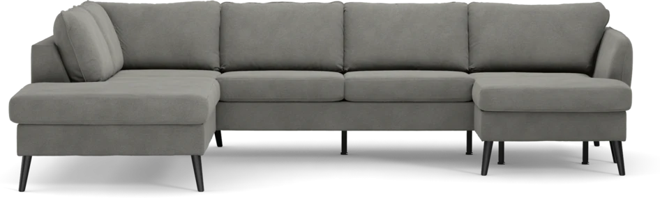 County - 3-sits soffa med divan vänster och schäslong höger - Grå