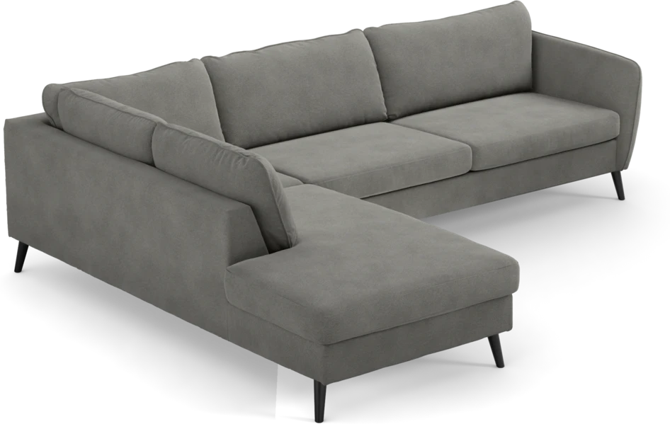 County - 2,5-sits soffa med divan vänster - Grå