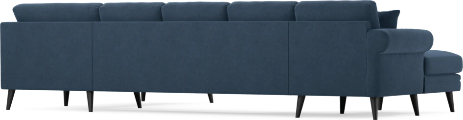 Eden - 3-sits soffa med schäslong vänster och divan höger - Blå