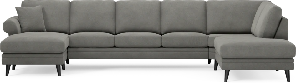 Eden - 3-sits soffa med schäslong vänster och divan höger - Grå