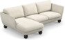 Madison Lux - 2-sits soffa med schäslong vänster - Vit