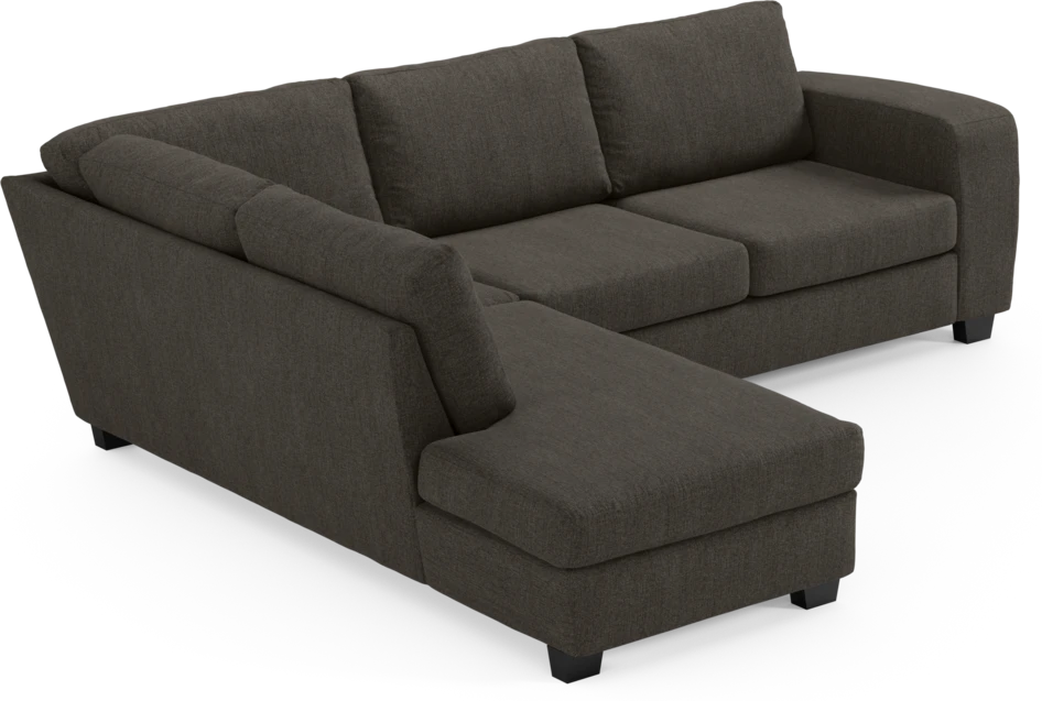 Friday - 2,5-sits soffa med divan vänster - Brun