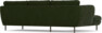 Madison Lux - 2-sits soffa med schäslong vänster - Grön