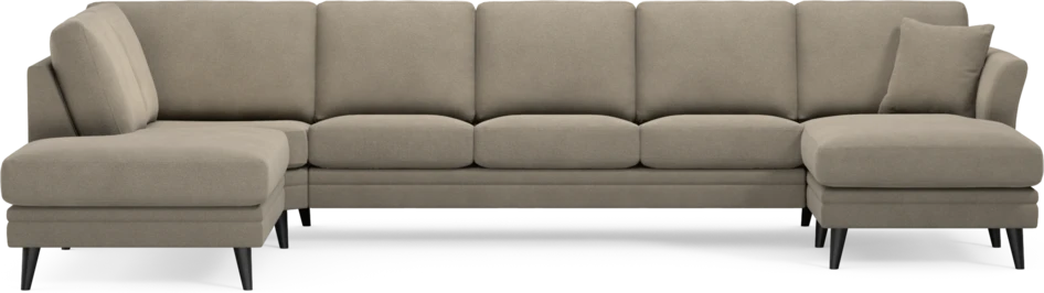 Eden - 3-sits soffa med divan vänster och schäslong höger - Beige