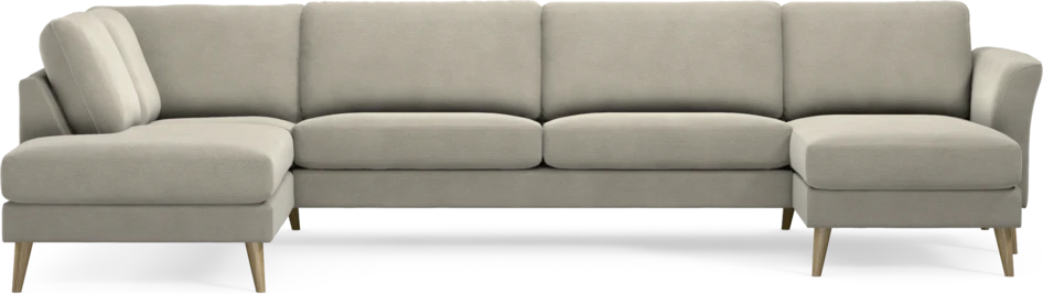 Bridge - 3-sits soffa med divan vänster och schäslong höger - Brun
