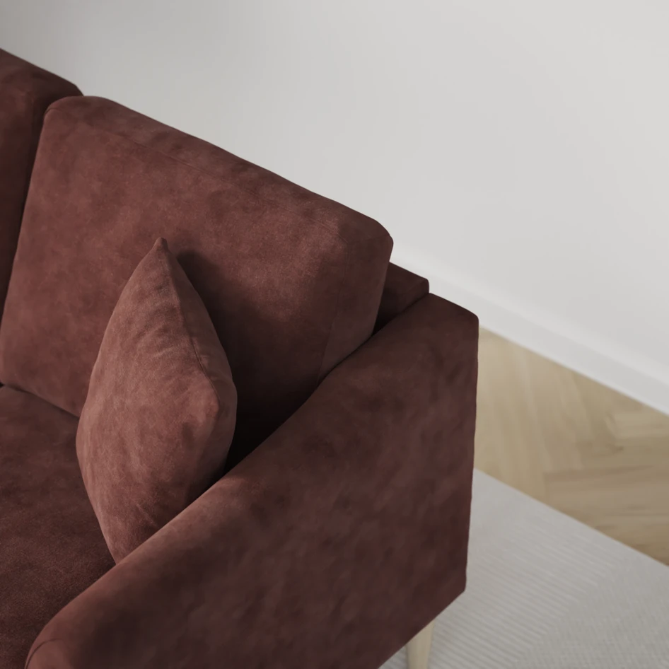 Eden - 3-sits soffa - Röd