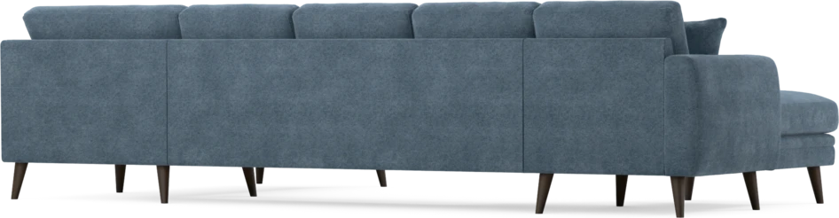 Eden - 3-sits soffa med schäslong vänster och divan höger - Blå